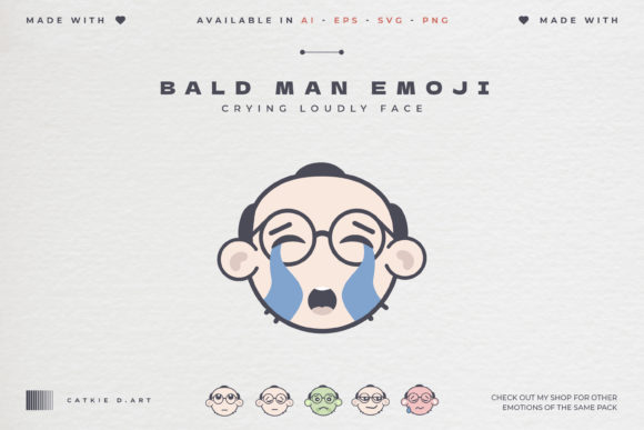 Bald Man Emoji Crying Loudly: A Designer’s Review