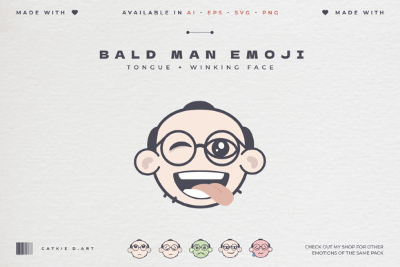 Bald Man Emoji - Tongue Winking: A Designer’s Review