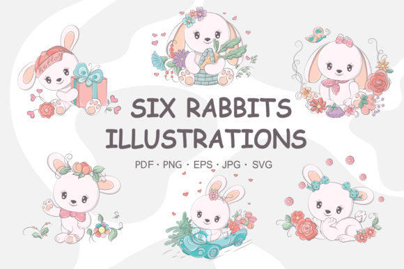 Review: Clip Art Funny Animals Cute Rabbits for Embroidery