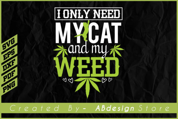 Review: Funny Cat and Weed Lover T-shirt Design