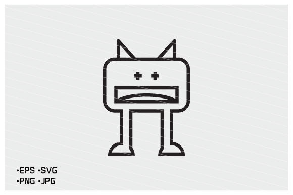 Review: Funny Monster Creature Line Icon