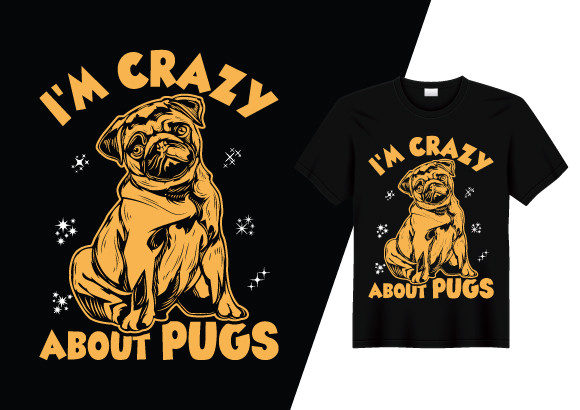 Review: I’m Crazy About Pug T-shirt Design for Embroidery