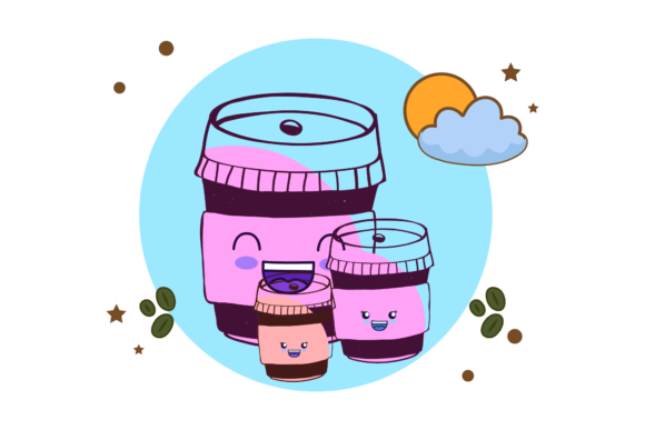 Reviewing Coffee Kawaii Funny Circle Bubble for Embroidery