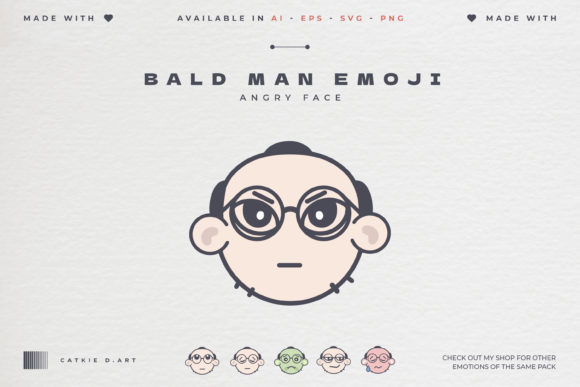 Reviewing the Bald Man Angry Emoji for Embroidery